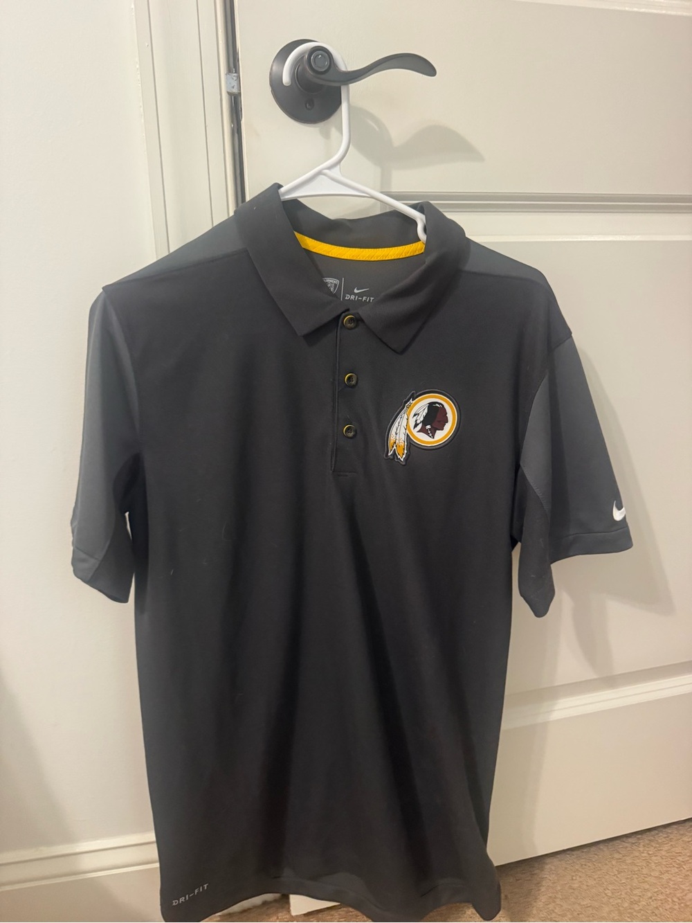 NFL Black & Gray Men's Polo with Yellow Trim